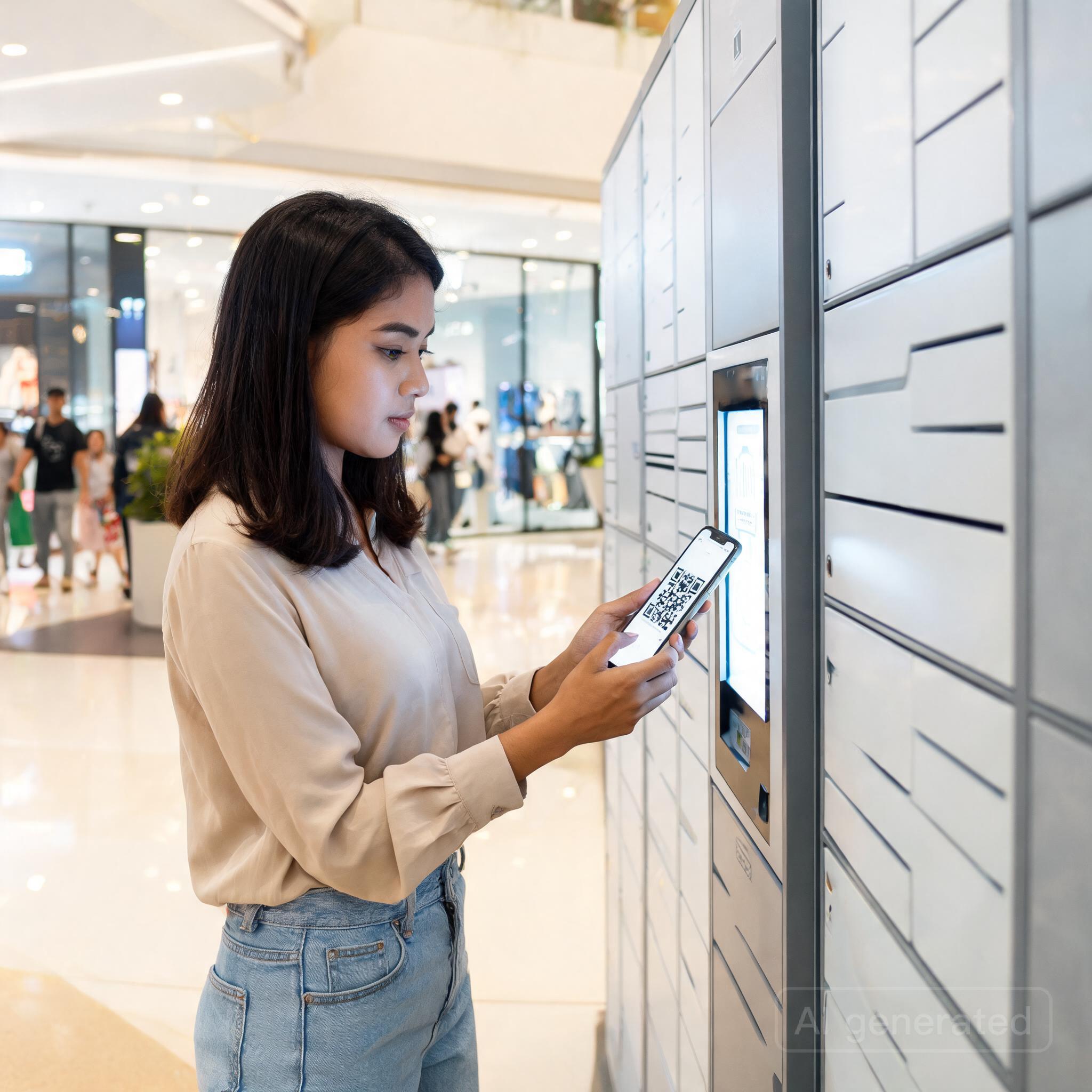 Ilustrasi Strategi Monetisasi Ruang dengan IoT Smart Locker untuk Gedung Komersial