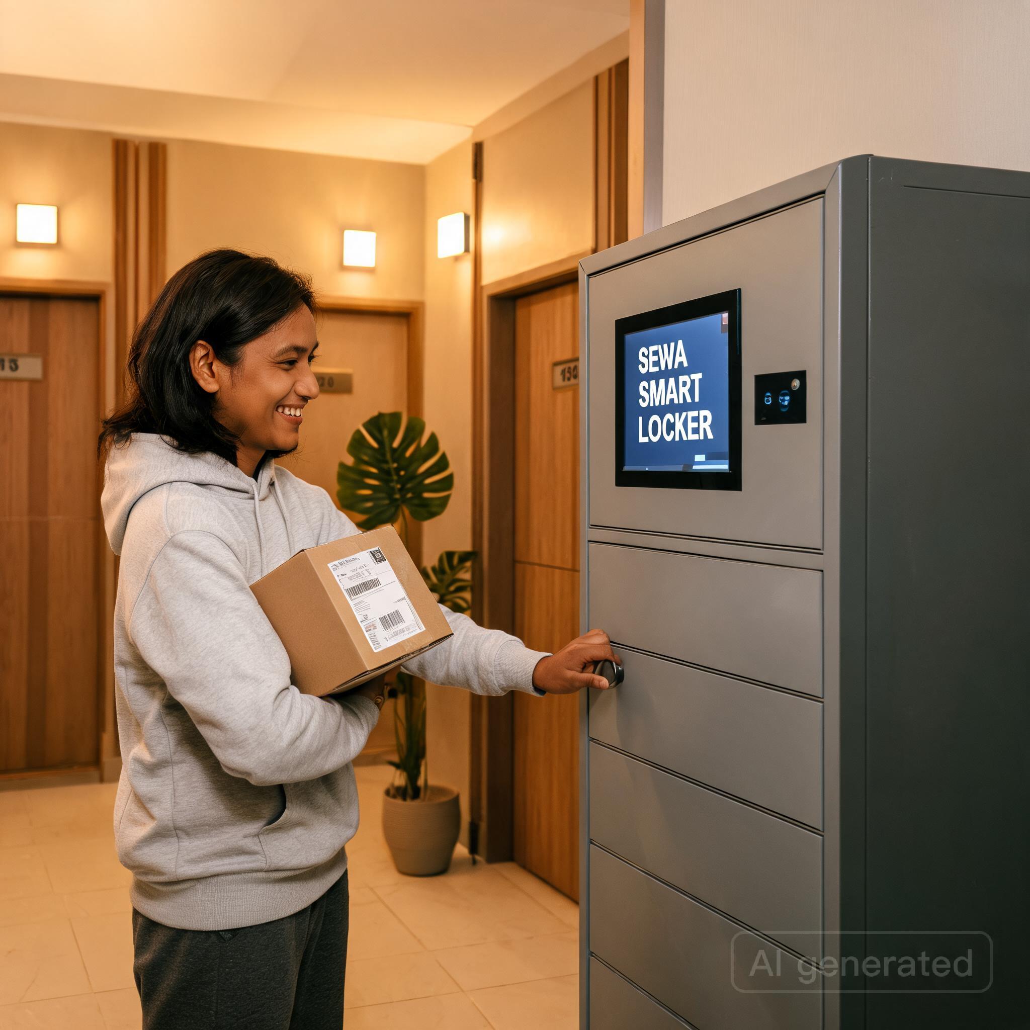 Ilustrasi Manfaat Menggunakan Smart Locker untuk Apartemen dan Residensial