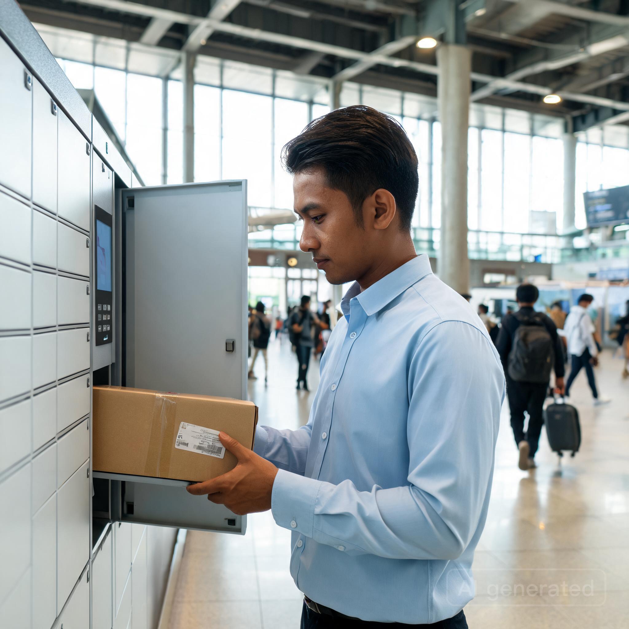 Ilustrasi Tren Smart Locker Cashless Terintegrasi QRIS untuk Ruang Publik