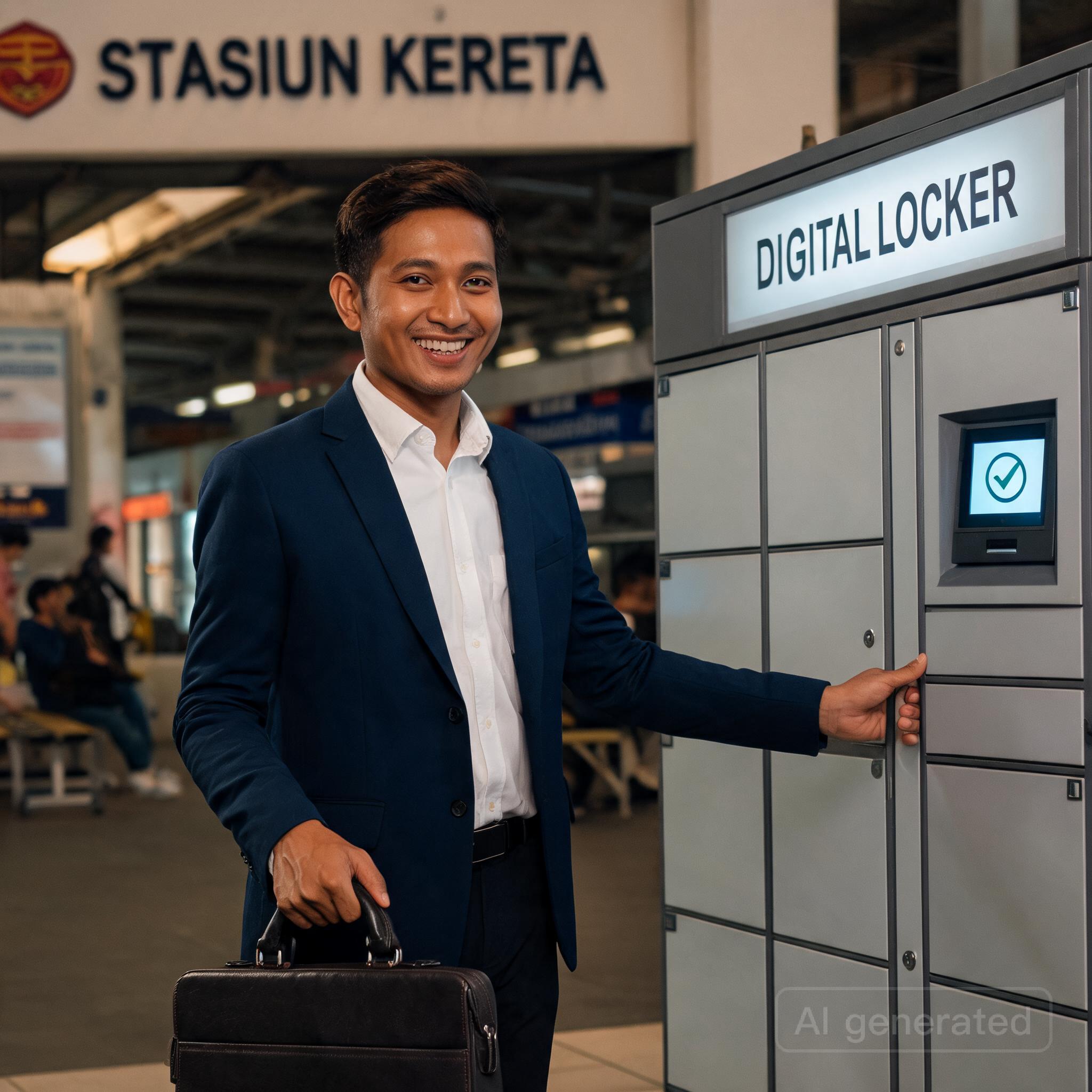 Digital Locker di Stasiun Kereta bagian 5
